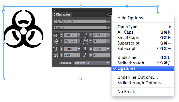 Activate Ligatures in Adobe